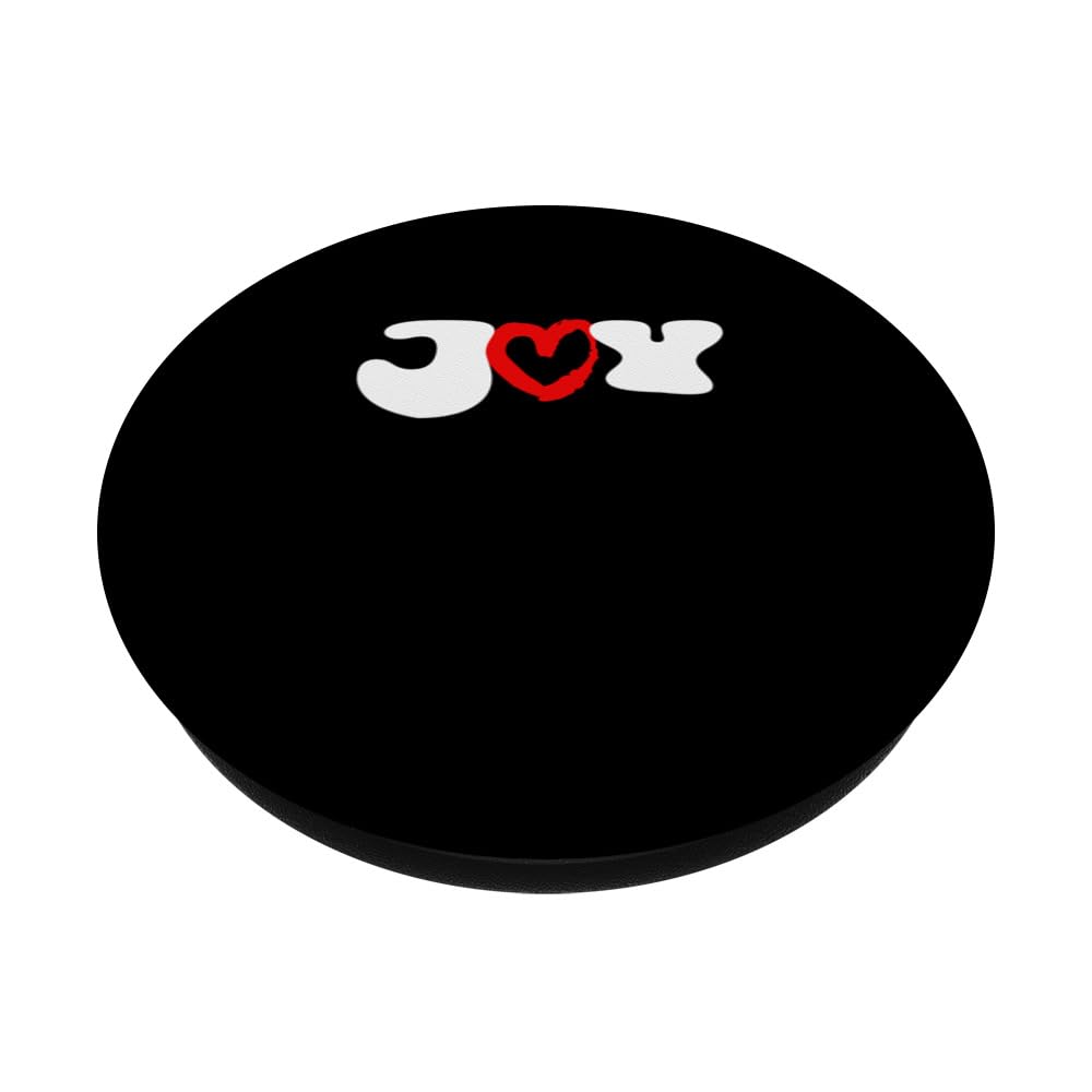 Christian inspirational and uplifting tee. Joy PopSockets Swappable PopGrip, Black - Image 2