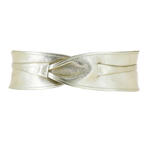 Image of FASHIONGEN - Woman Italian leather Obi belt, CASSIANE
