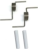 [DA81-01345B Spring OEM Mania] DA81-01345B 2-PACK NEW OEM Produced for SAMSUNG Refrigerator French Door Springs and 2 White Sleeve Pin Set Replacement Part