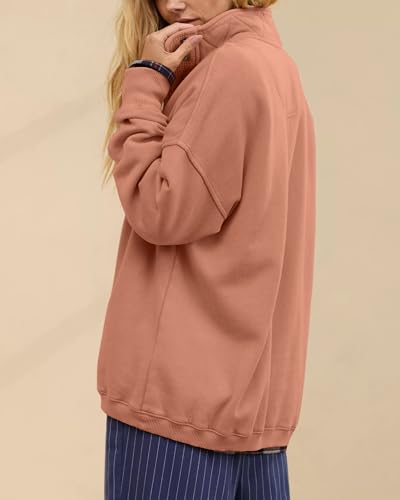 Image of Gacaky Sweatshirt for Women Oversized Casual Long Sleeve Button Henley Neck Pullover Tops Fashion Outfits Clothes