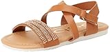bebe Girls' Sandals – Rhinestone Studded Criss Cross Strap Sandals (Toddler/Girls), Size 7...