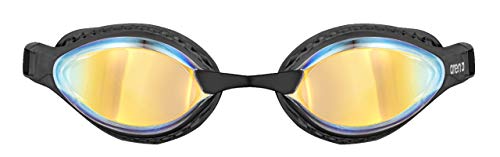 ARENA Cobra Core Swipe Mirror Unisex Adult Racing Swimming Goggles, Swimming Pool Goggles with Curved Mirror Lenses, Anti-Fog, UV Protection, 5 Interchangeable Nose Bridges