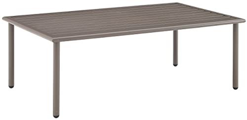 Crosley Furniture CO6234-LB Cali Bay Outdoor Metal Coffee Table, Light Brown #1