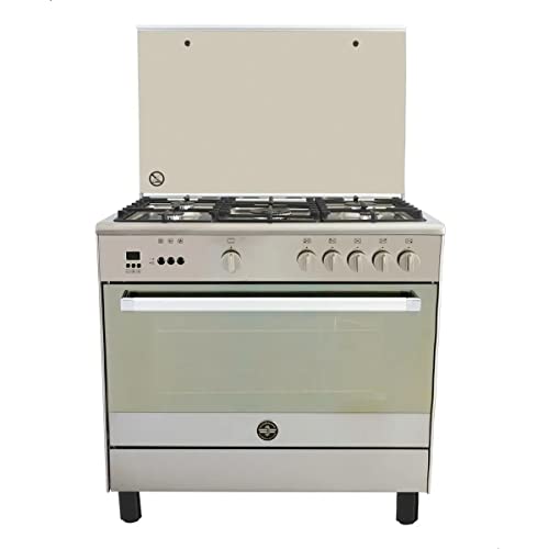 بوتاجاز قائم بذاته من لاجيرمانيا 9C10GLA1X4AWW، 5 شعلة غاز - فضي