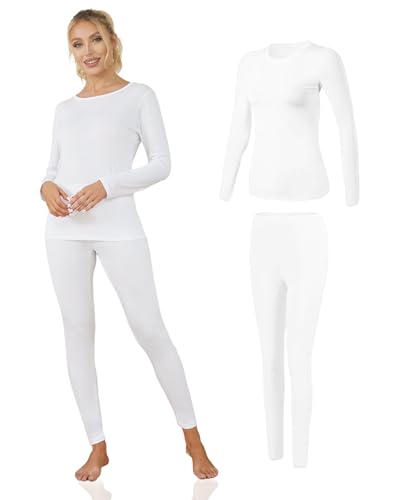 Channo Interior Térmica Mujeres Ropa Térmica Frío Blanco XXL