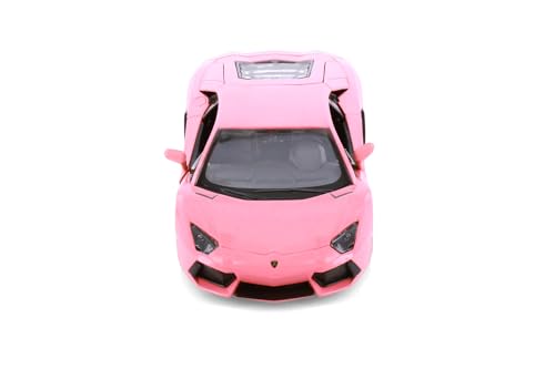 Lamborghini Aventador Coupe, rosa, escala 1:24 miniatura 5