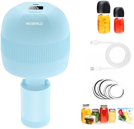 Sealer 11 Electric Mason Jar Vacuum Sealer Kit for Wide Mouth and Regular Mouth Mason Jars (blue)