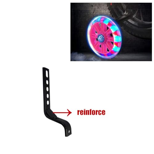 Image of training wheels flash mute wheel bicycle stabiliser mounted Kit compatible for bikes of 12 14 16 18 20 Inch, 1 Pair