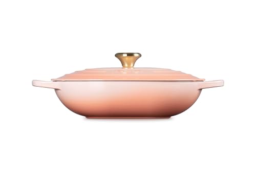 Image of Le Creuset Enameled Cast Iron Oval Casserole with Lid, 3.75 qt., Peche