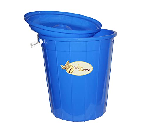 Image of AOOMI Multipurpose Plastic Storage Bucket Drum 100 LTR With Lid (1, Multi),Open Top