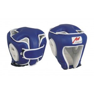 Protège visage boxe bleu équipement idéal pour s'entraîner en club