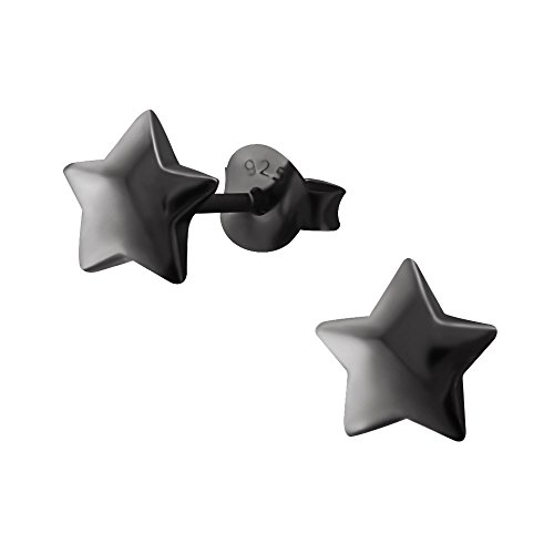 Preisvergleich Produktbild Laimons Damen-Ohrstecker Stern oxidiert Sterling Silber 925
