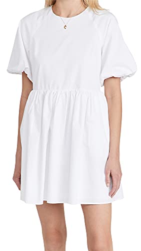English Factory Women's Short Balloon Sleeve Mini Dress, White, M #TOP17
