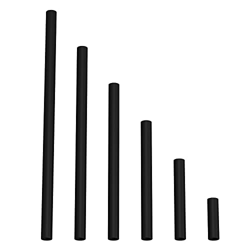 Tubo de extensión de metal para lámparas colgantes o de mesa - 20 cm, Negro