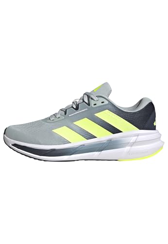 adidas Herren Questar 3 Running Shoes Laufschuhe, Wonder Silver/hi-Res Yellow/Aurora Ink, 43 1/3 EU