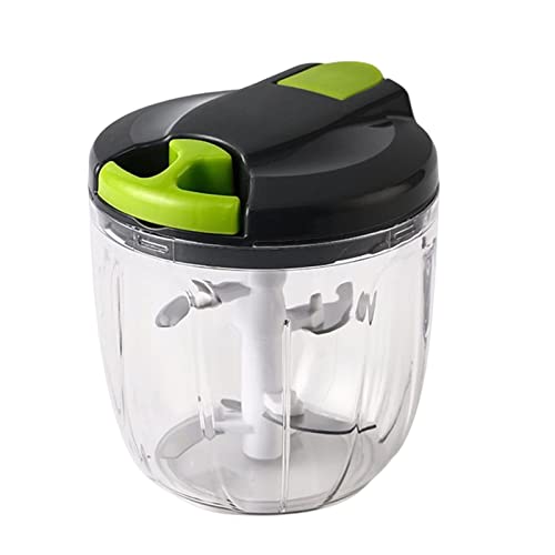 Abonda Chopper, 900ml Hand Pull String Onion Chopper Food Processor, Portable Garlic Mincer Vegetable Chopper for Veggies, Ginger, Fruits, Nuts