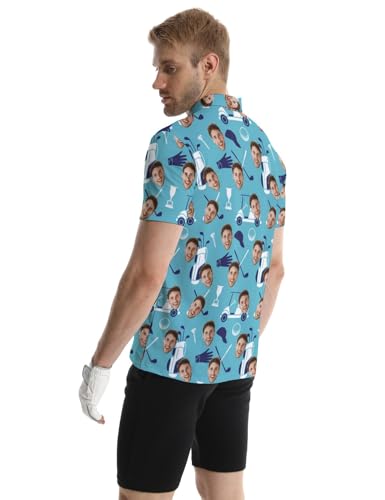 Custom Face Photo Golf Polo