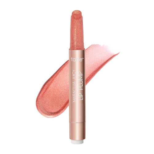 tarte maracuja juicy shimmer glass lip plump – Hydrating & Volumizing Lip Gloss Balm with Hyaluronic Acid & Vitamin E, Plumps & Moisturizes, Vegan & Cruelty-Free