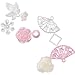 diyhub 250Pcs 3D Flatback Resin Beads Pink White Resin Flower ABS Rose Embellishments Charms Beads for DIY Crafts