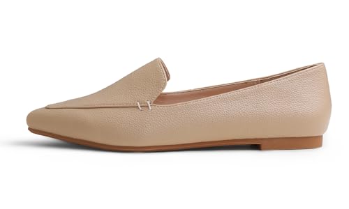 Image of FEVERSOLE Women's Loafer Flat Pointed Fashion Slip On Comfort Driving Office Shoes