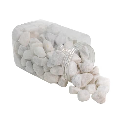 Deko Steine weiß groß 2-4cm 2kg Garten Dekoration Basteln Vase Streudeko Kiesel