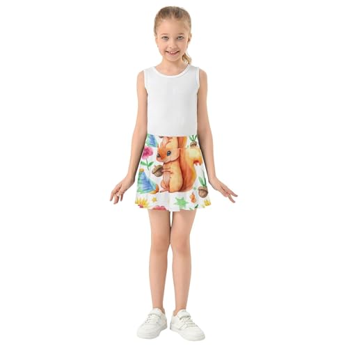 Tennis Skirts for Kids Cute Squirrels Girls' Shorts Athletic Skorts Toddler Butterfly Skirt 4t3