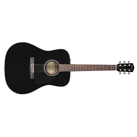 Fender CD-60 Dreadnought V3 DS Chitarra Acustica, Tastiera in Noce, Nero