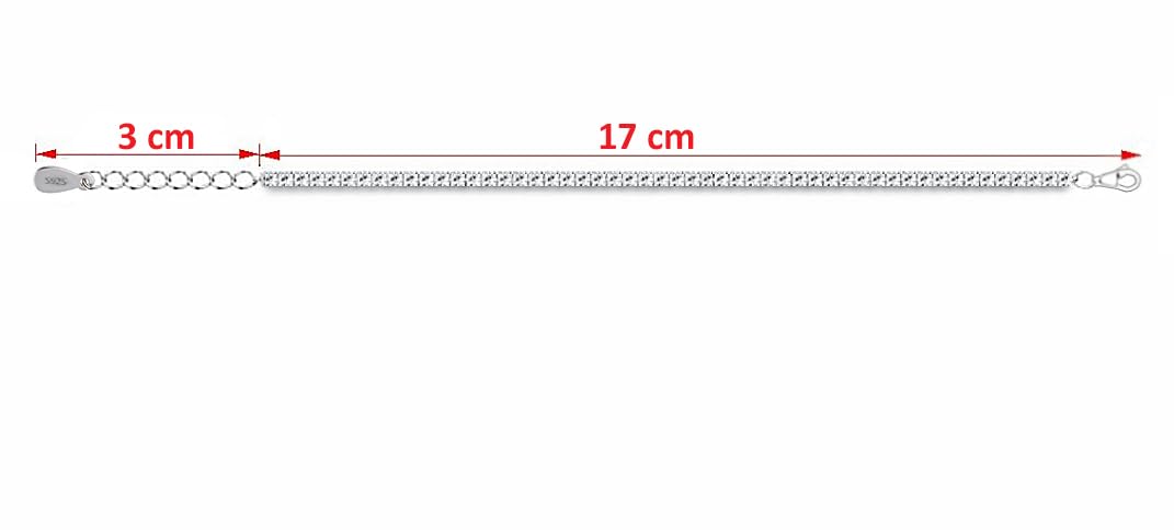 Schöner-SD Feines 925 Silber Tennis Armband rundherum mit Zirkonia