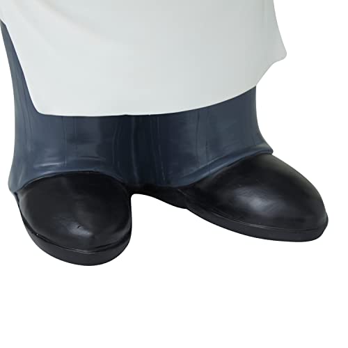 Deco 79 Polystone Chef Sculpture With Chalkboard, 14" X 8" X 19", White #TOP4