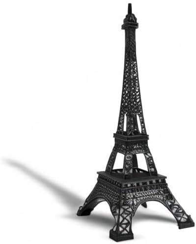 Miniatura 6 de allgala Estatua de la Torre Eiffel de 24 pulgadas, decoración de aleación de metal, negro