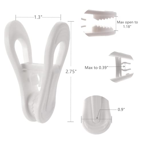 Lyyguanyoo 60 Pack Plastic Hanger Clips For Hangers, Multi-Purpose Baby Hanger Clips, Plastic Clothing Clips To Fit Standard Hangers, Finger Clips For Pants Shorts, Socks, Hats, Food Chip Bags, Notes #TOP1