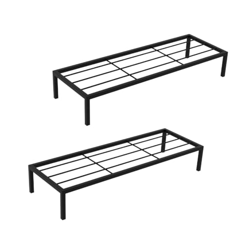 Image of Giore Heavy-Duty Thick Metal Plant Stand 2 Pcs | Rust-Proof | Plant Stand for Balcony, Living Room, Garden & Outdoor Dcor | Sturdy Flower Pot Holder for Planters (Black, Set of 2)
