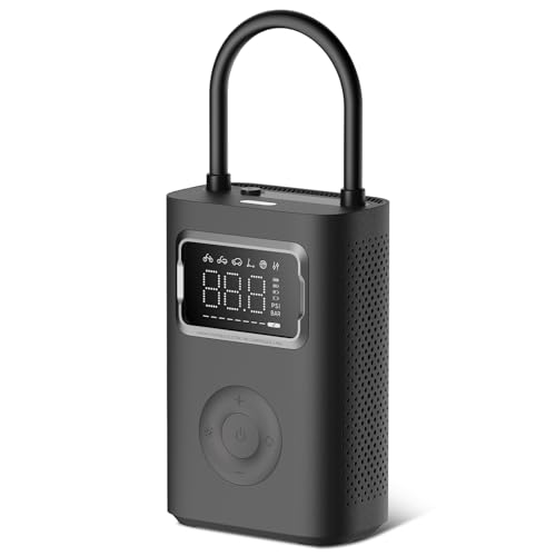 XIAOMI Elektrische Luftpumpe 2 Pro-150 PSI (10.3 bar), Automatischer Stopp, LED-Licht als Warnsignal, 6 Intelligente Modi, Echtzeit-Tire Monitoring, 4-Stufen Battery Indicator, USB-C wiederaufladbar