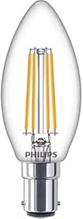 Philips LED Premium Classic B35 Candle Clear Light Bulb [B15 Small Bayonet Cap] 40W, Warm White 2700K, Non Dimmable
