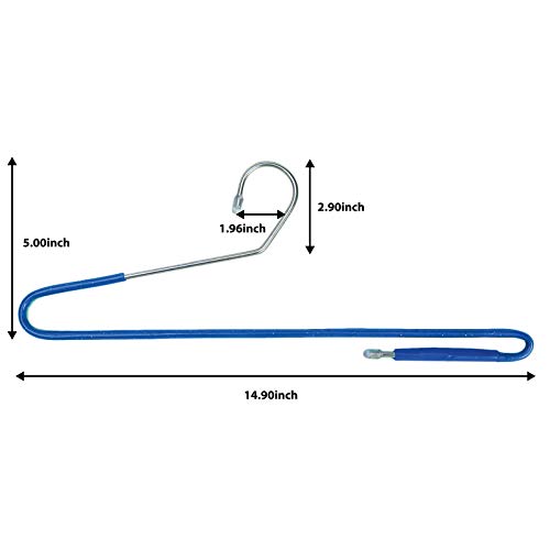 Image of ROLLYWARE [30-Pack] Saree Hanger with Lockable Technology- Premium Non-Slip Stainless Steel Hanger for Sarees, Pants, Trouser, Velvet, Scarfs & Other Clothes Blue