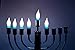 The Dreidel Company Menorah Bulbs, 10 Blue and White Electric Hanukkah Menorah Flame Shaped Replacement Bulbs