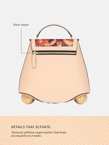 Image of ZOUK Women's Svara Sling Bag | Vegan Leather Bag | Crossbody + Top Handle with Adjustable Strap | Evening & Festive