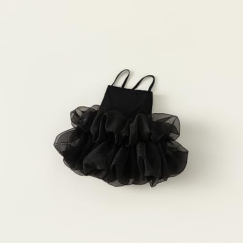 Rngeddg Toddler Baby Girls Cute Check Black White Plaid Sleeveless Button Vest Princess Dress Sweet A-Line Sundress Skirt (Black,110/2-3 Y,Unisex,Big Kid,US,Age,2 Years,3 Years)