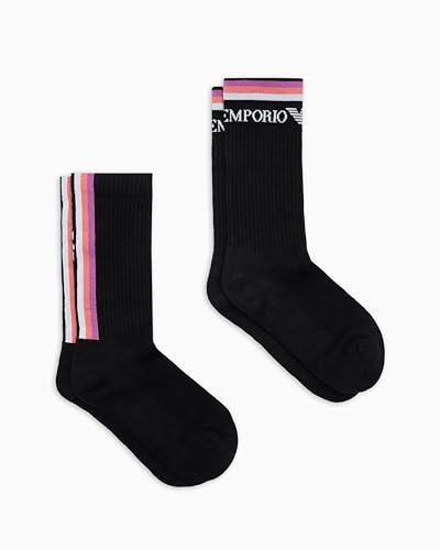 Emporio Armani Women's 2 Pack Logo Short Crew Socks