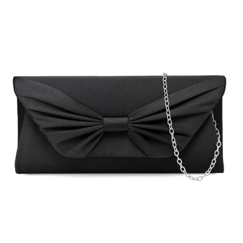 YYW Clutch Purse Elegant Bowknot Evening Bag Classy Purse Wedding Party Shoulder Bow Bag