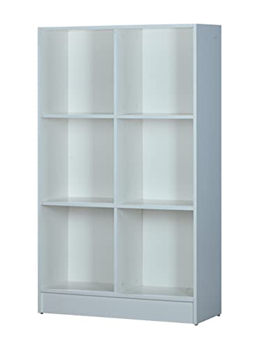 Image of DeckUp Meritus-L 3-Shelf Engineered Wood Book Shelf and Display Unit (White, Matte Finish)