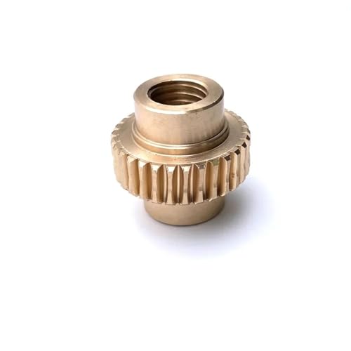 Engranaje helicoidal de cobre, 1 módulo, 30 dientes, engranaje de turbina de doble paso, orificio for tornillo de 10 mm, 12 mm y 14 mm, piezas for eje de tornillo de mesa elevadora DIY Reductor turbin
