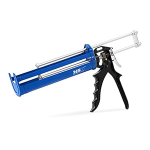 MSW MSW-AAH-04 Kitpistool 229 mm Siliconepistool Lijmpistool Siliconenkitpistool Halve schaal gepoedercoat staal, aluminiumlegering
