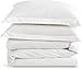 LinenHouse Premium Quality 3-Piece Duvet Cover Set with Zipper Closure & Corner Ties,Solid 1000-TC Ultra Soft Pillow Shams 100% Egyptian Cotton(Super King 98x108, White)