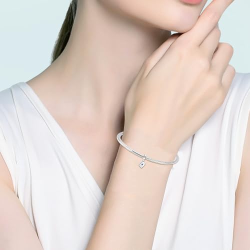 925 Sterling Silver Bracelet Charm Necklace Bead Pendant, Suitable For Women'S Bracelet Necklace, Love, Card Cute Animal Charm, Family And Friends Birthday Gifts, Graduation Jewelry2