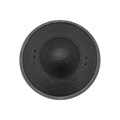 Lord of Battles - Hebilla de Acero Medieval tardía Hecha a Mano con Mango de Madera Lista para la Batalla, Ideal para Larp, REN Fair (Hebilla con Acabado Martillado Natural)