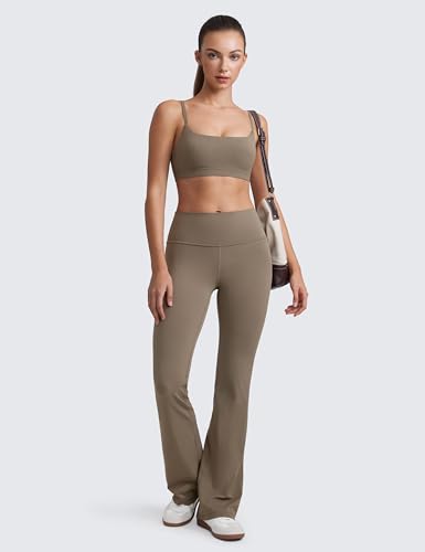 Image of CRZ YOGA Butterluxe Scoop Neck Sports Bras | Light Support, Removable Pads, Yoga, Extremely Soft, U Back, Adjustable Spaghetti Straps, for Women