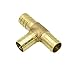 Hose Connector Adapter 14mm 16mm T-connector Brass Tee Water Pipe Separator Tee Splitter Hose Adapter 30 Pieces (Color : 16mm)