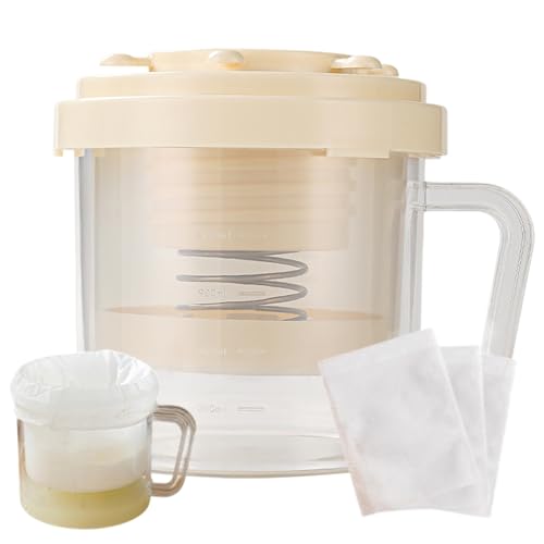 Bkljkf Colador de yogur, fabricante de yogur | Filtro de yogur con malla ultra fina | Kit doméstico multifuncional para hacer queso y preparar zumos finos de alimentos