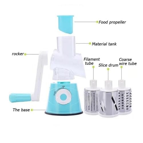 Cortador manual multifuncional con manivela para cocina miniatura 6
